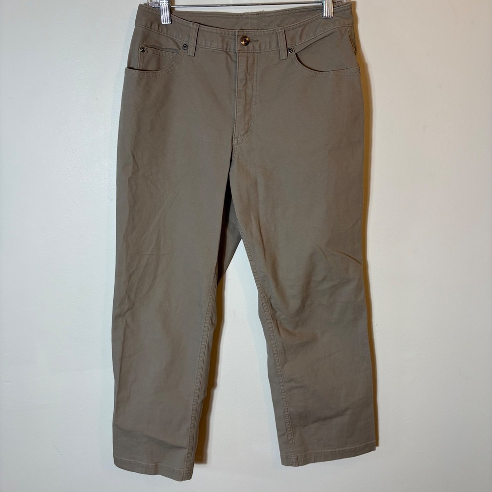 Duluth Trading Co. Khaki Cotton Blend Casual Pants Size 8x29
